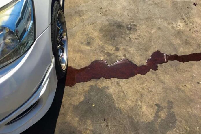 car is leaking red fluid